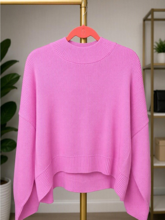 Zenana Outfitters Sweaters - Zenana Outfitters Bubblegum Pink Relaxed Crewneck Sweater